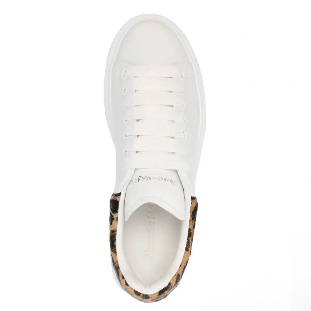 Alexander McQueen Oversized leather sneakers leopard - Picture 3 of 4